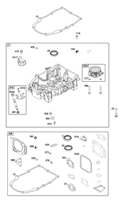 Crankcase Cover/Sump Group Diagram and Parts List for 356777-0151-G1  Briggs and Stratton Engine